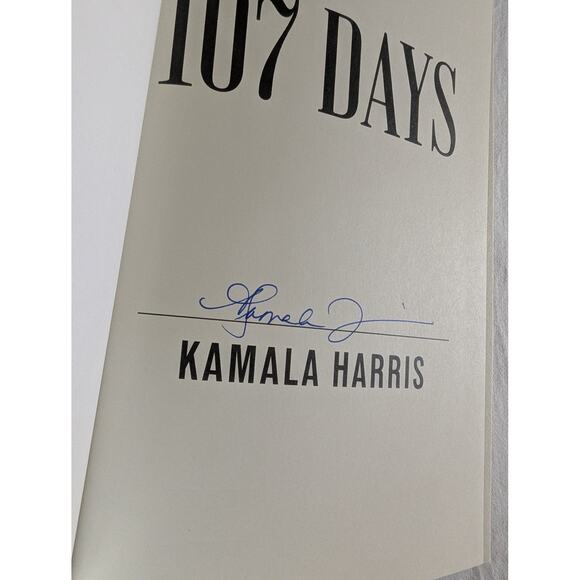 Kamala Harris SIGNED Book 107 Days Vice President FIRST EDITION Hardcover New - Picture 5 of 16